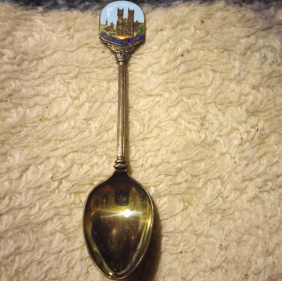 Charming Gold Souvenir Spoon with Castle Design - Picture 1 of 3